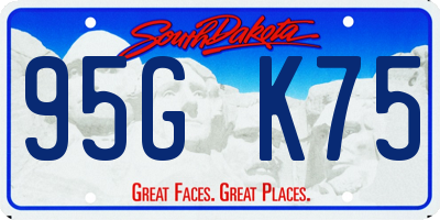 SD license plate 95GK75