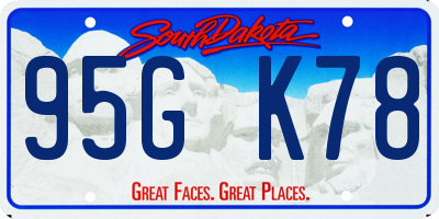 SD license plate 95GK78