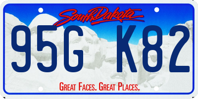 SD license plate 95GK82