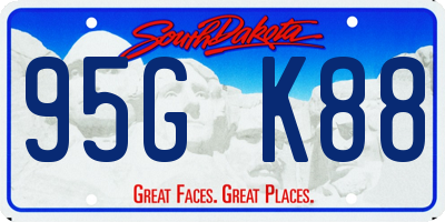 SD license plate 95GK88