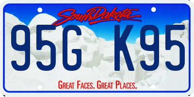 SD license plate 95GK95