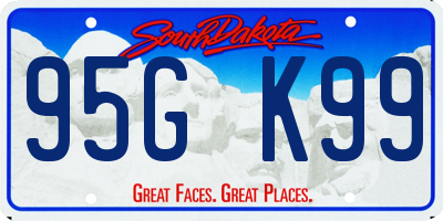 SD license plate 95GK99
