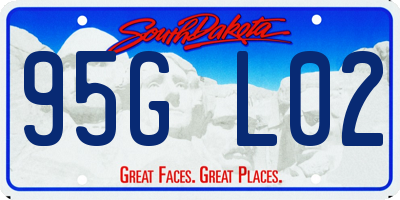 SD license plate 95GL02