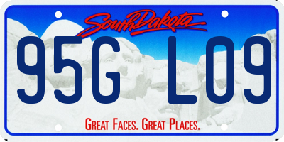 SD license plate 95GL09