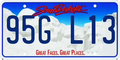 SD license plate 95GL13