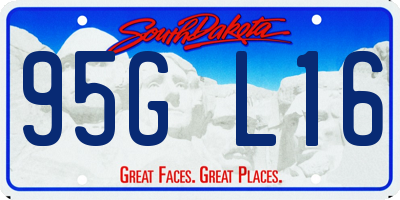 SD license plate 95GL16