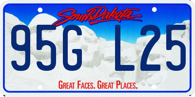 SD license plate 95GL25