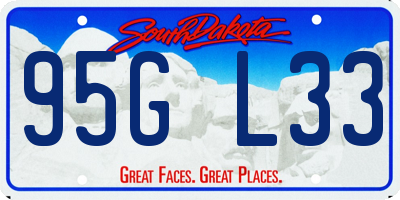 SD license plate 95GL33