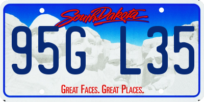 SD license plate 95GL35