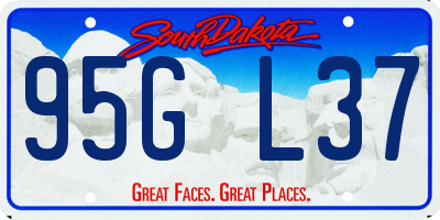 SD license plate 95GL37