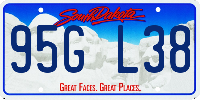 SD license plate 95GL38