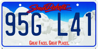 SD license plate 95GL41