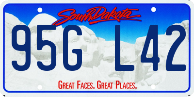 SD license plate 95GL42