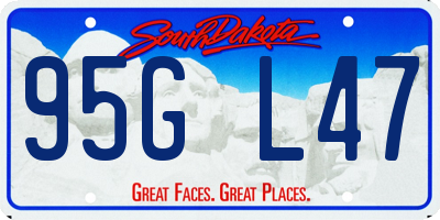 SD license plate 95GL47