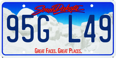 SD license plate 95GL49