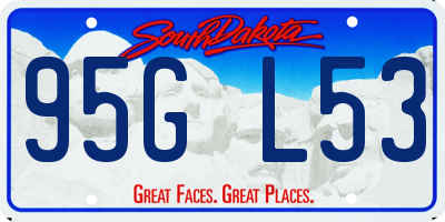 SD license plate 95GL53