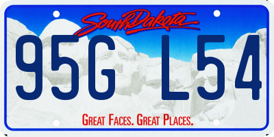 SD license plate 95GL54