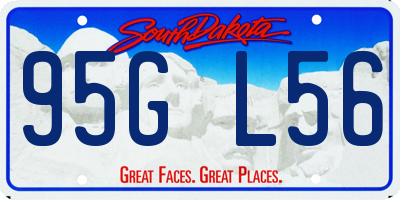 SD license plate 95GL56