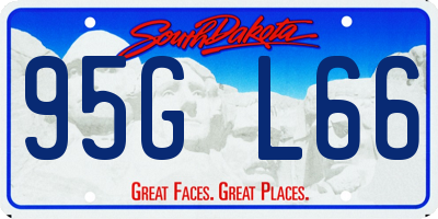 SD license plate 95GL66