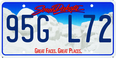 SD license plate 95GL72