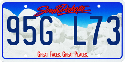 SD license plate 95GL73