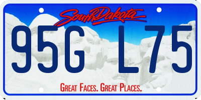 SD license plate 95GL75
