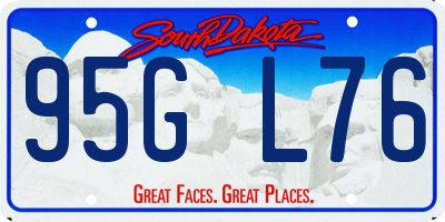 SD license plate 95GL76