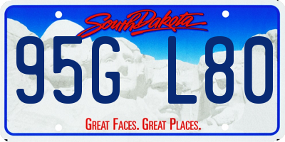 SD license plate 95GL80