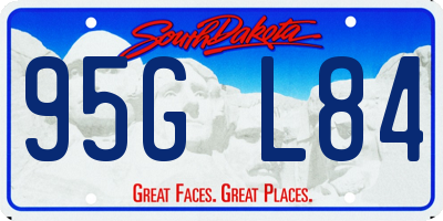 SD license plate 95GL84