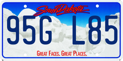 SD license plate 95GL85
