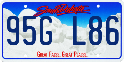 SD license plate 95GL86