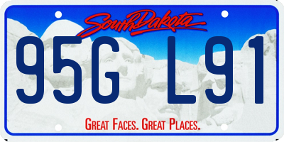 SD license plate 95GL91