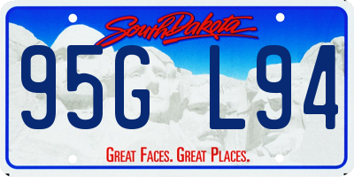 SD license plate 95GL94