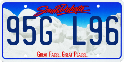 SD license plate 95GL96