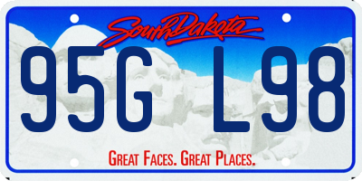 SD license plate 95GL98