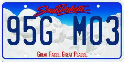 SD license plate 95GM03