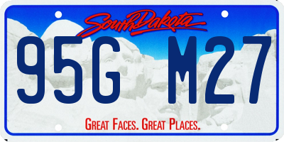 SD license plate 95GM27