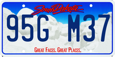 SD license plate 95GM37