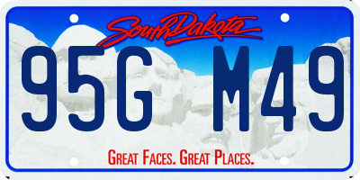 SD license plate 95GM49