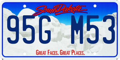 SD license plate 95GM53