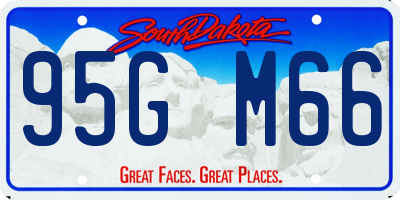 SD license plate 95GM66