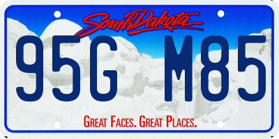 SD license plate 95GM85