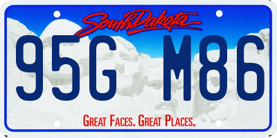 SD license plate 95GM86