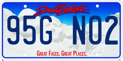 SD license plate 95GN02