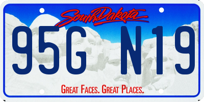 SD license plate 95GN19