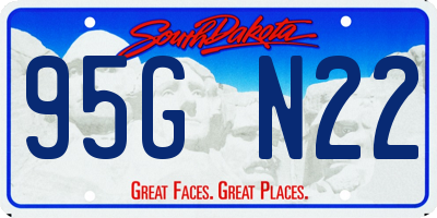 SD license plate 95GN22