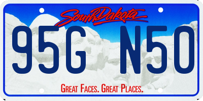SD license plate 95GN50
