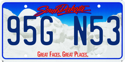 SD license plate 95GN53