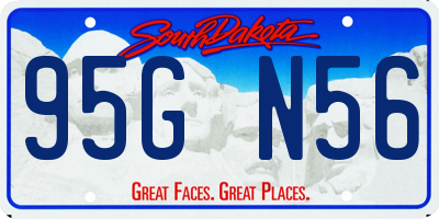 SD license plate 95GN56