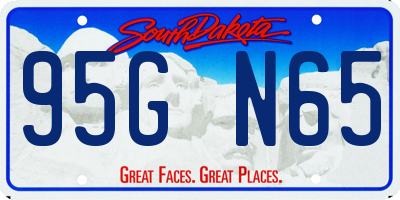 SD license plate 95GN65